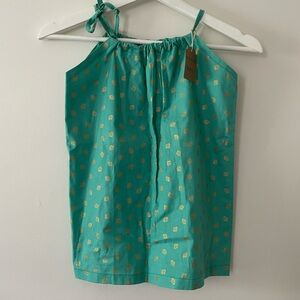 One of a kind. Hand sewn pillow case dress. Drawstring neckline